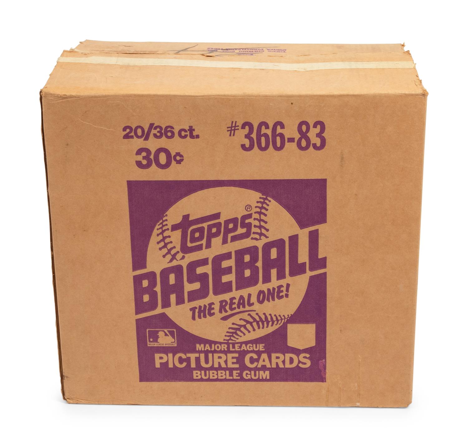 A Rare Case of 1983 Topps Michigan Test Pack Baseball Cards (20 Unopened Boxes, No. 366-83)