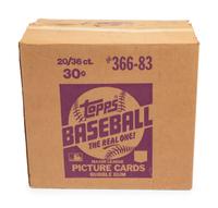 A Rare Case of 1983 Topps Michigan Test Pack Baseball Cards (20 Unopened Boxes, No. 366-83)