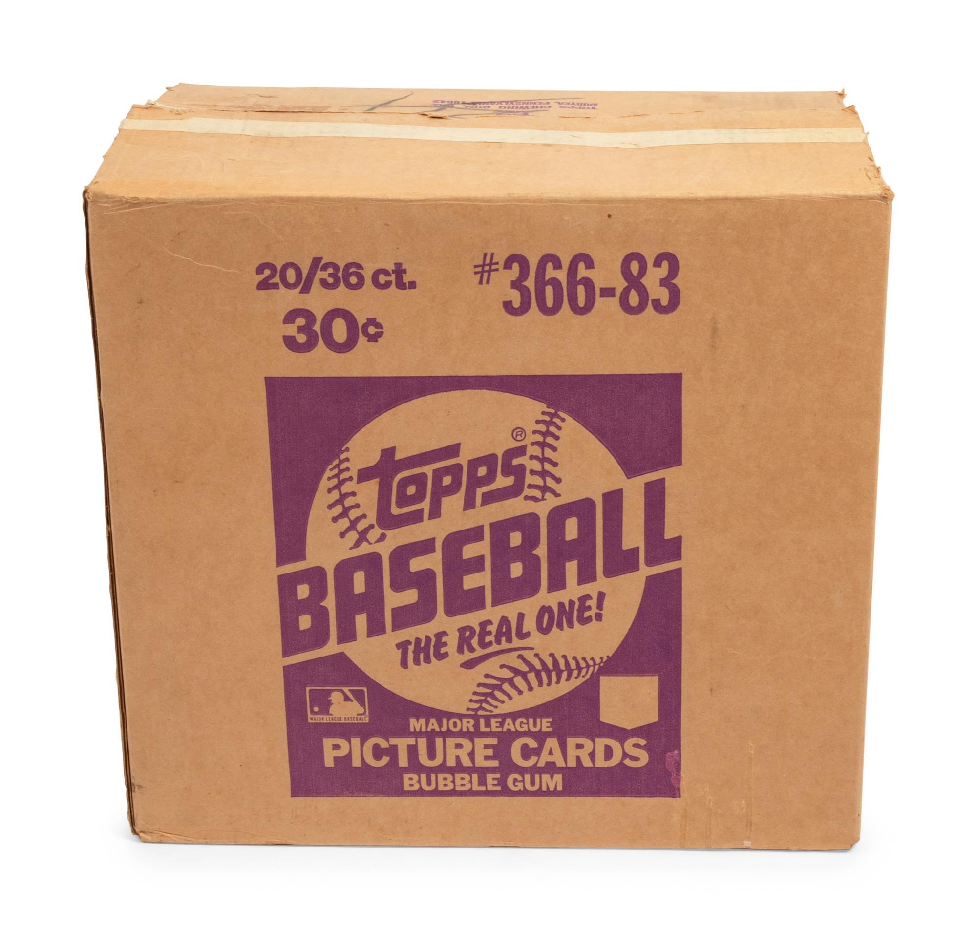 A Rare Case of 1983 Topps Michigan Test Pack Baseball Cards (20 Unopened Boxes, No. 366-83)