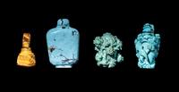Four Chinese Hardstone Snuff Bottles