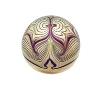 Orient & Flume, Chico, California, a gold butterfly miniature paperweight, 1976