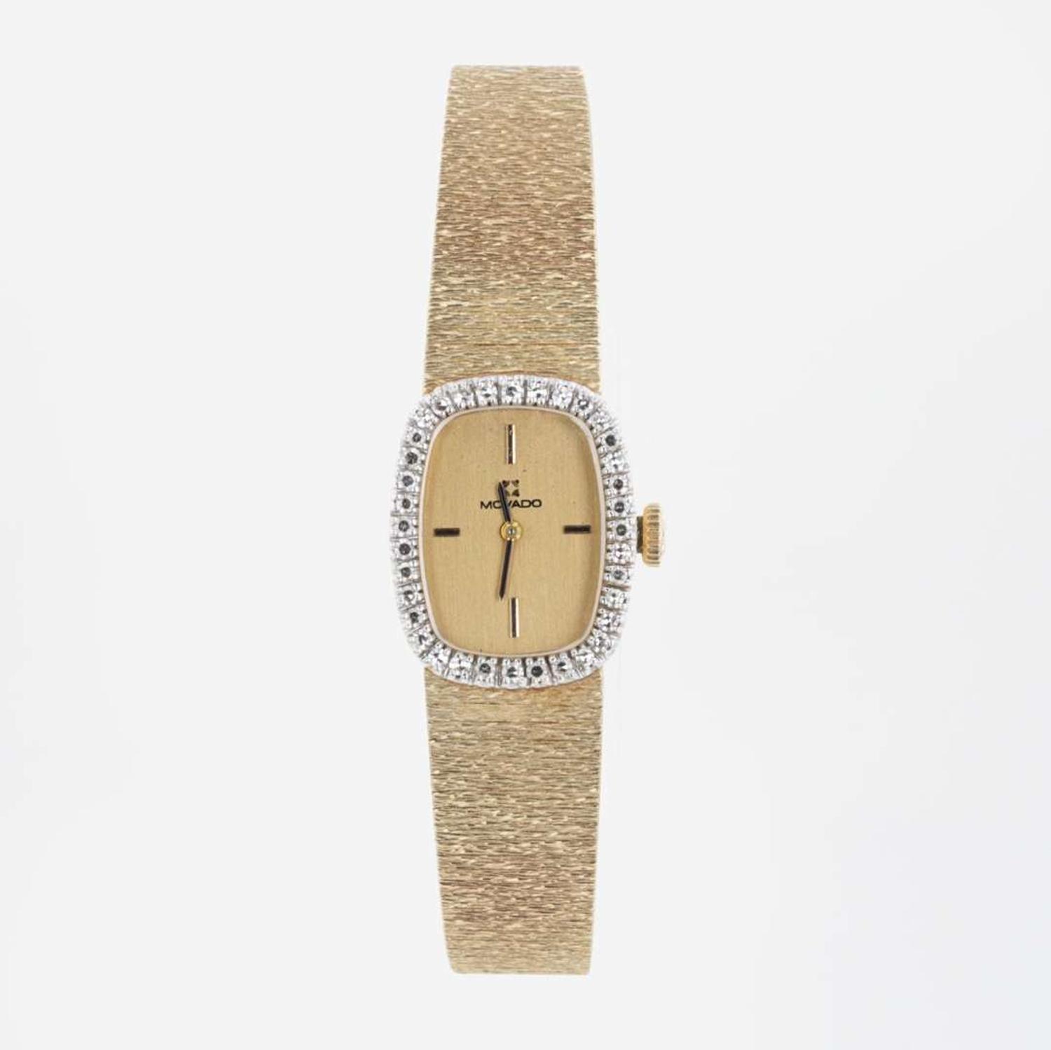 A Pair of Ladies Diamond Dress Watches By Movado and CYMA