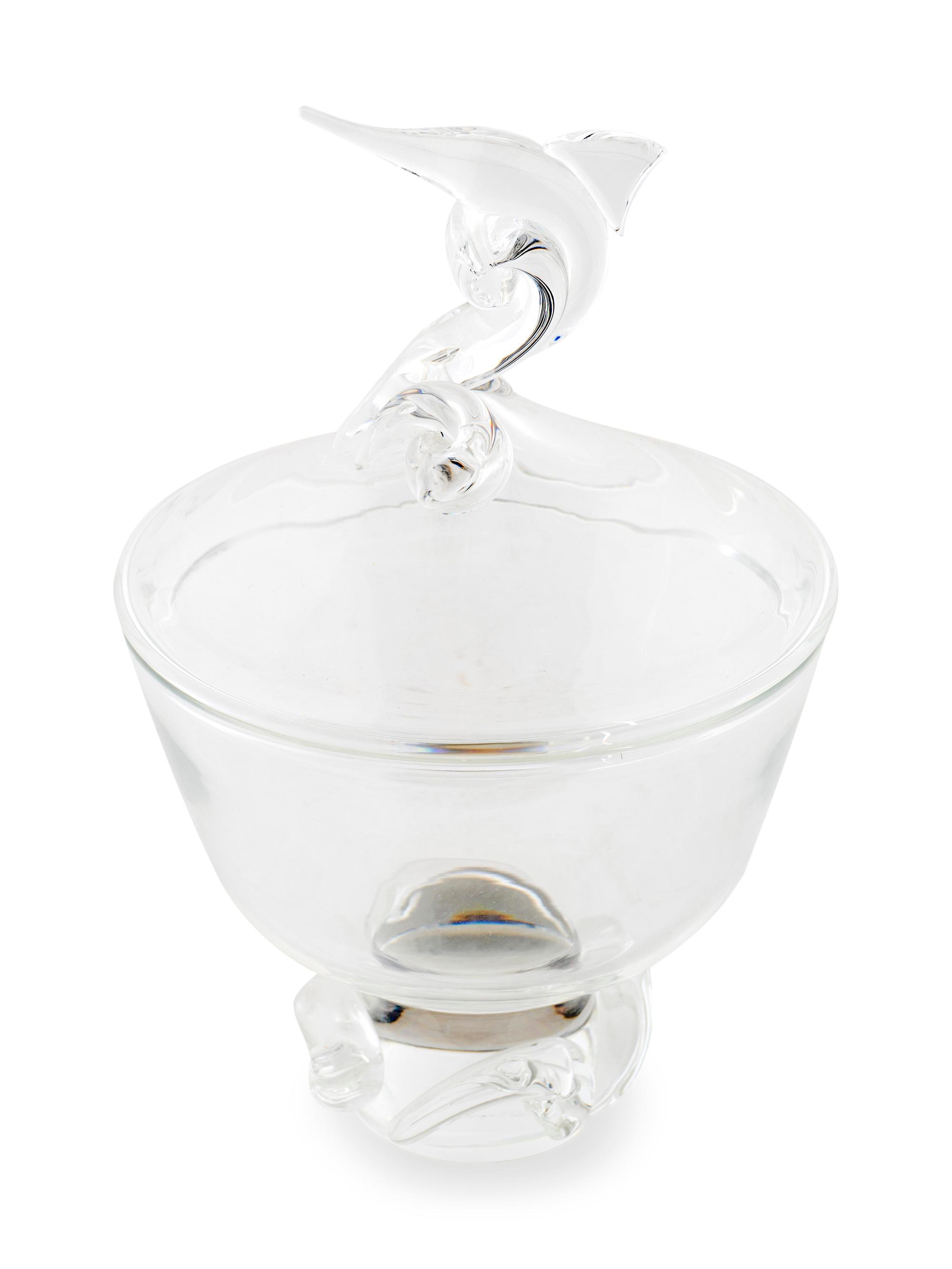 A Steuben Lidded Compote — 20TH CENTURY