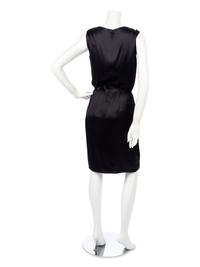 Valentino Embroidered Black Satin Dress, 2000-2010s