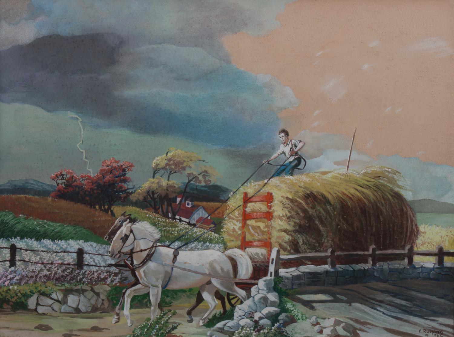 Kurt Rueping, (Wisconsin, b. 1909), The Storm, 1956