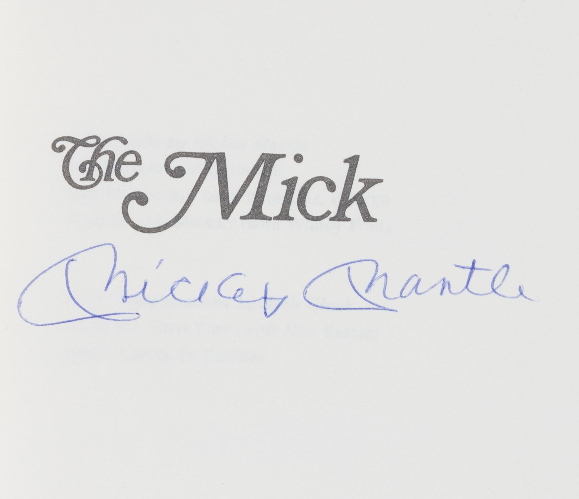 (BASEBALL) A group of three books signed by Major League baseball players, including one signed by Mickey Mantle.