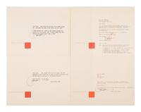 CARAWAY, Jesse "Cary." A small archive of correspondence.