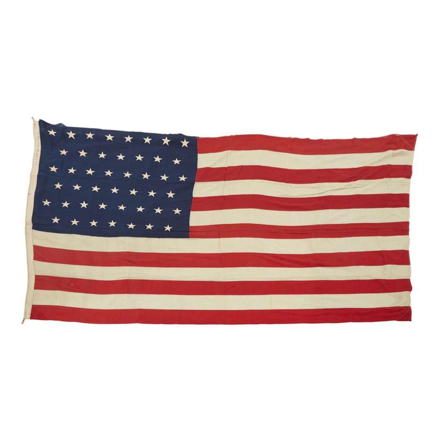 Group of four 45-Star American Flags commemorating Utah statehood 1896-1908