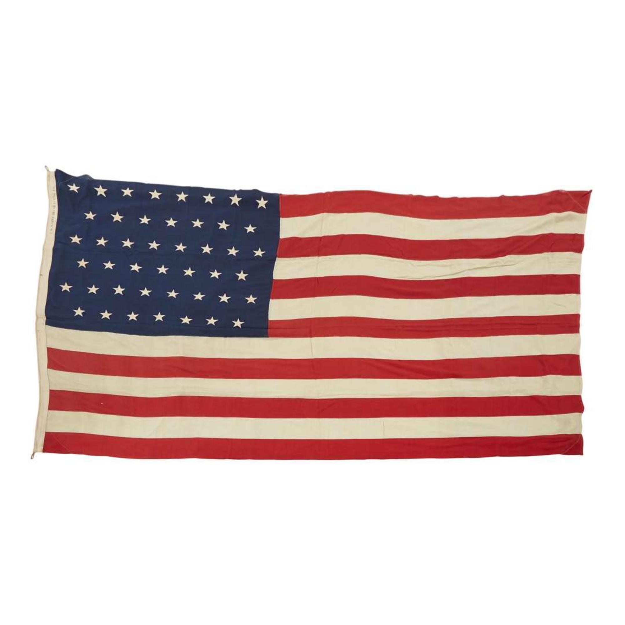 Group of four 45-Star American Flags commemorating Utah statehood 1896-1908