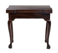 A Chippendale Mahogany Game Table, 19TH CENTURY, Height 29 3/4 x width 32 1/4 x depth 16 inches. — 19TH CENTURY,