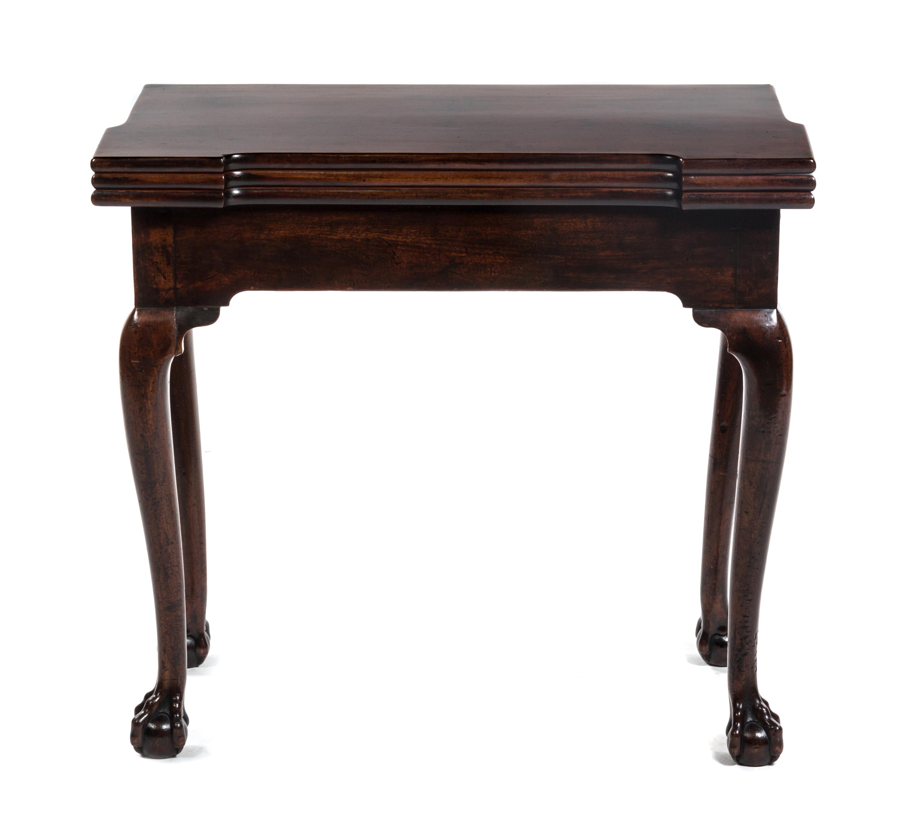 A Chippendale Mahogany Game Table, 19TH CENTURY, Height 29 3/4 x width 32 1/4 x depth 16 inches. — 19TH CENTURY,