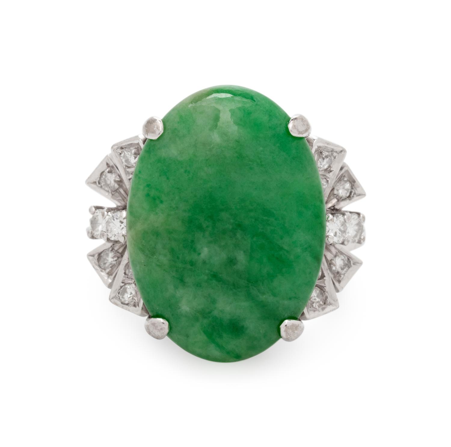 JADE AND DIAMOND RING