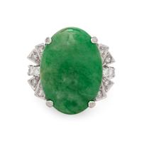 JADE AND DIAMOND RING