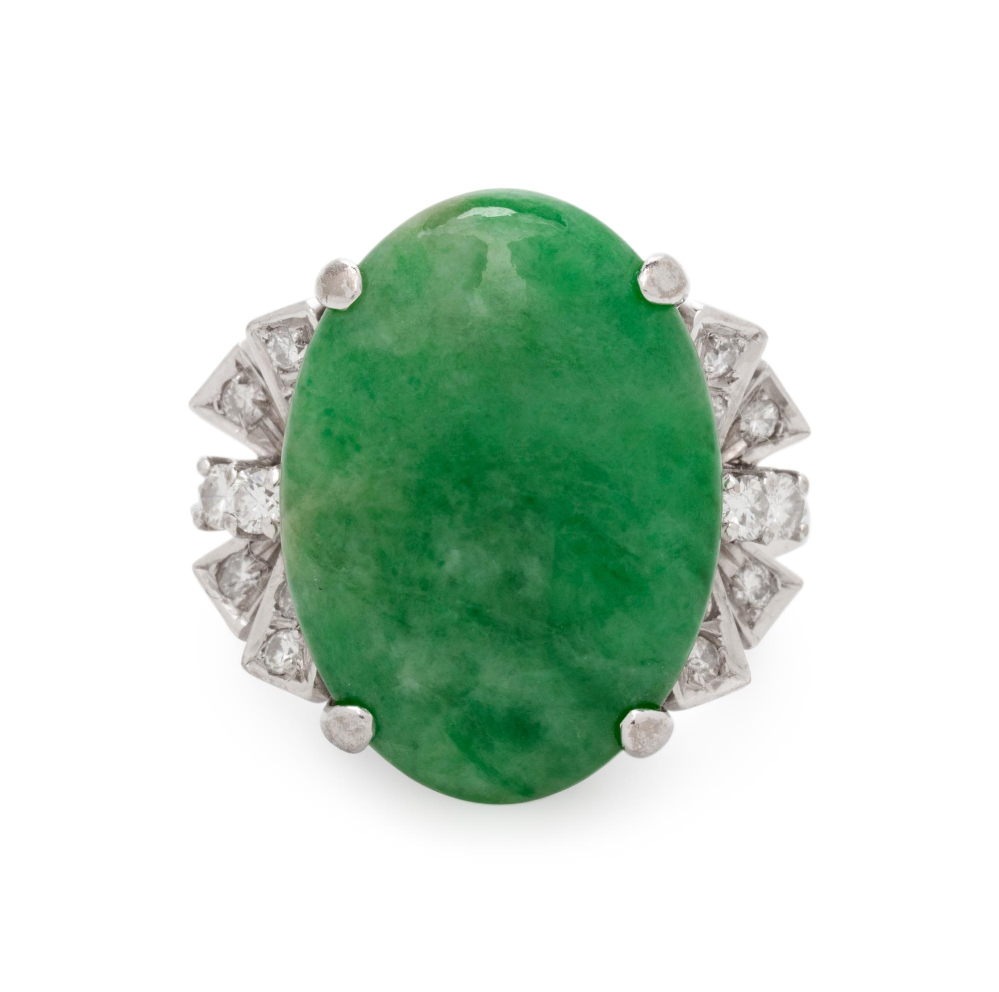 JADE AND DIAMOND RING