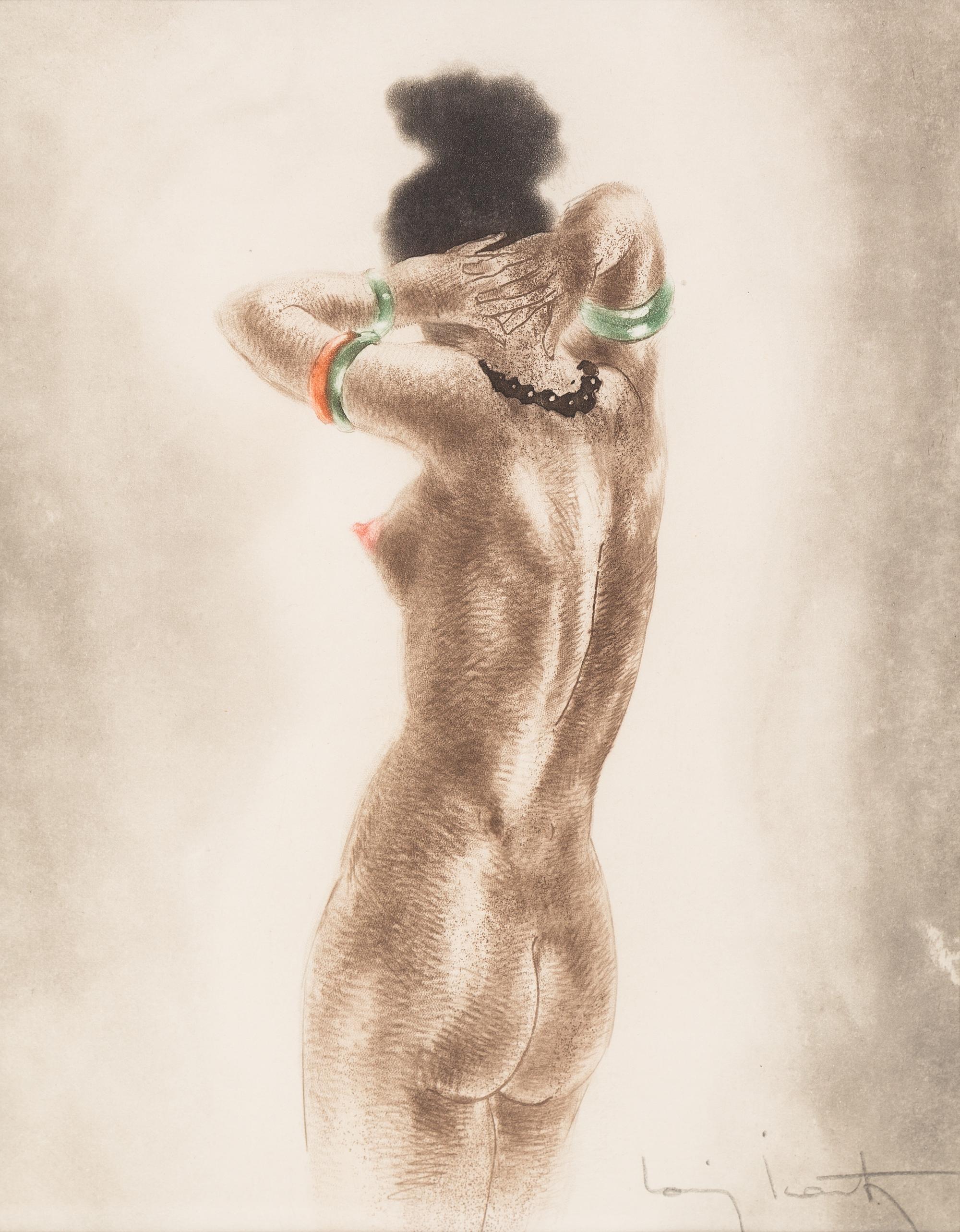 Louis Icart, (French, 1888-1950), Nudes, (four works) 1909