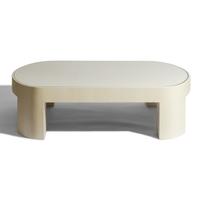 Banker Embossed Leather Coffee Table