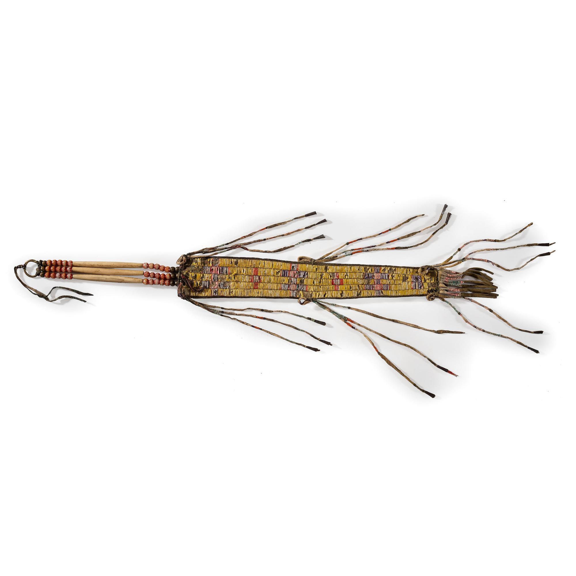 Sioux Double-sided Beaded and Quilled Hair Ornament