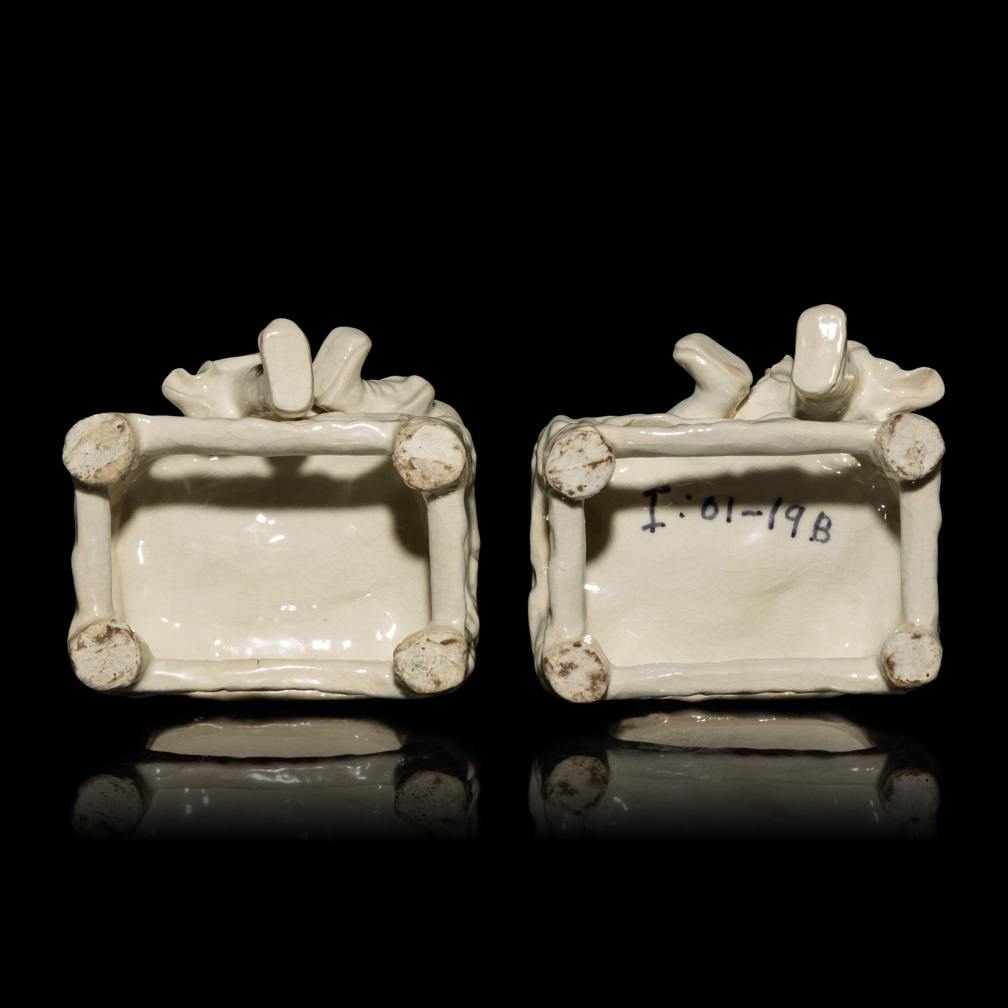 Two Chinese Blanc de Chine Porcelain Zodiac Figures, Early-Mid 20th Century — 近代 德化白瓷生肖兩尊