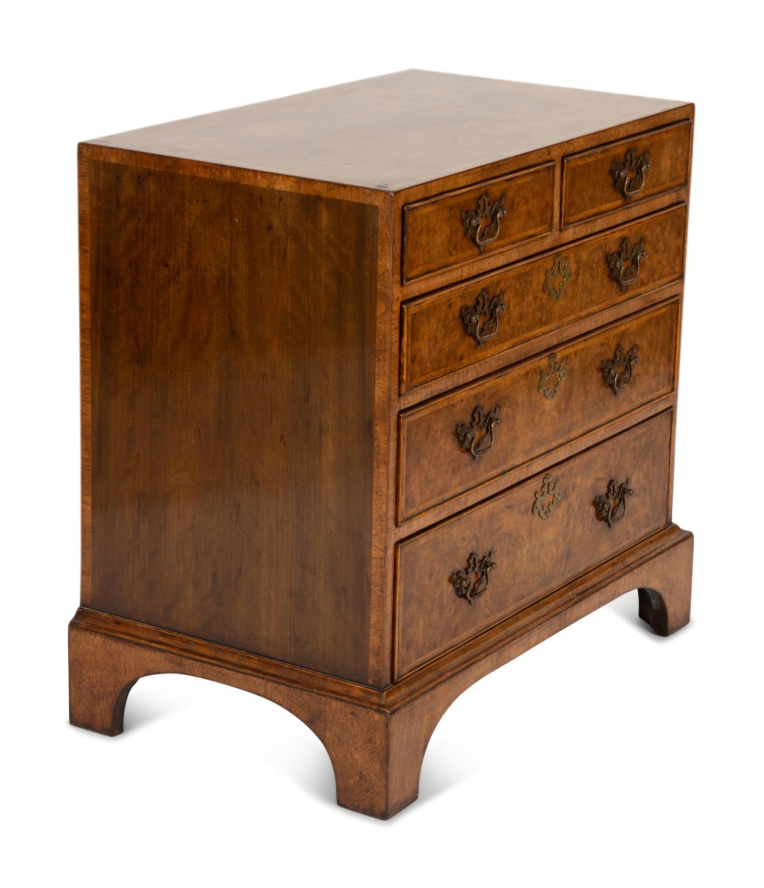 A Pair of George I Style Burl Walnut Chests of Drawers