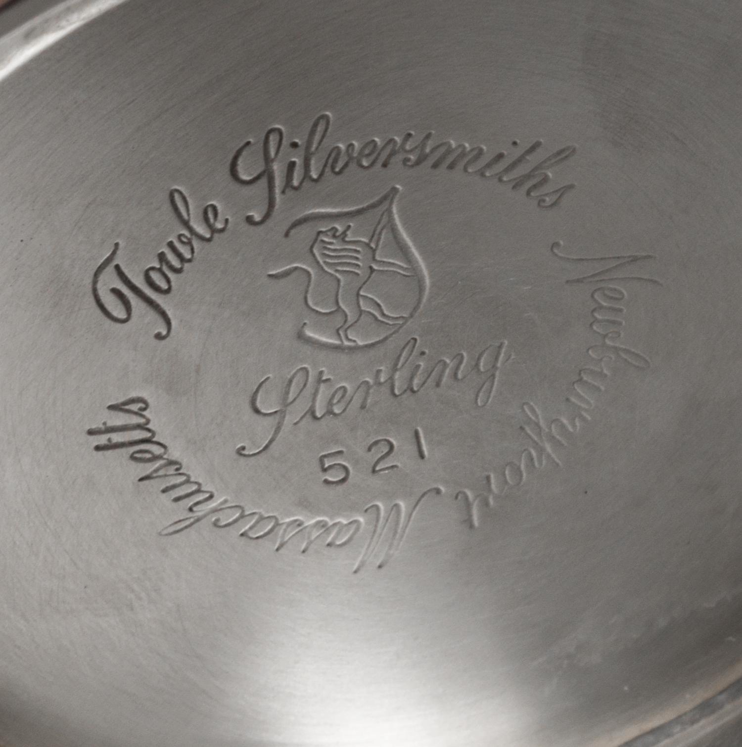 A Pair of American Silver Bowls, Towle Silversmiths, Newburyport, MA, each of Revere form with enameled interiors.