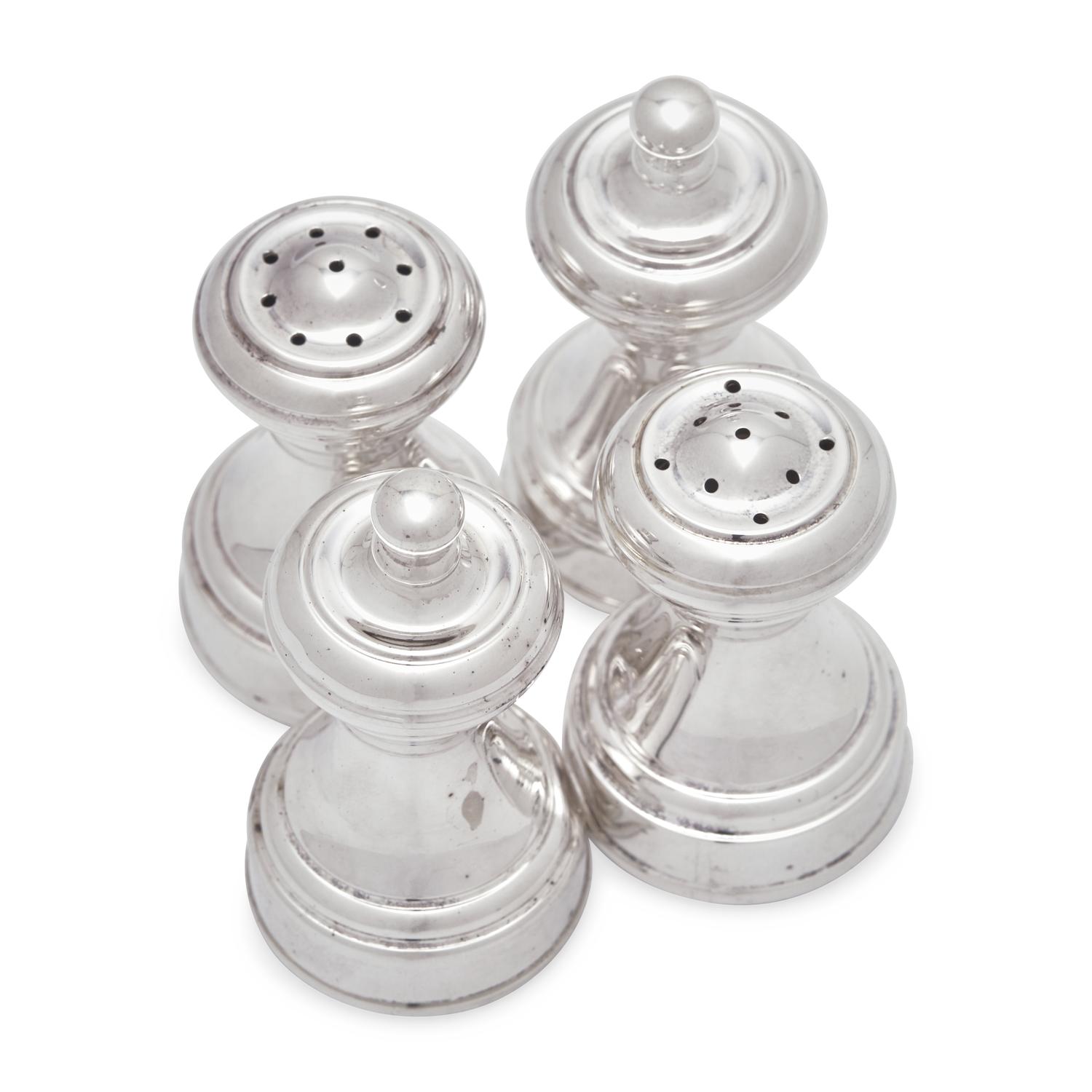 Two Tiffany and Co. Silver Salt and Pepper Sets