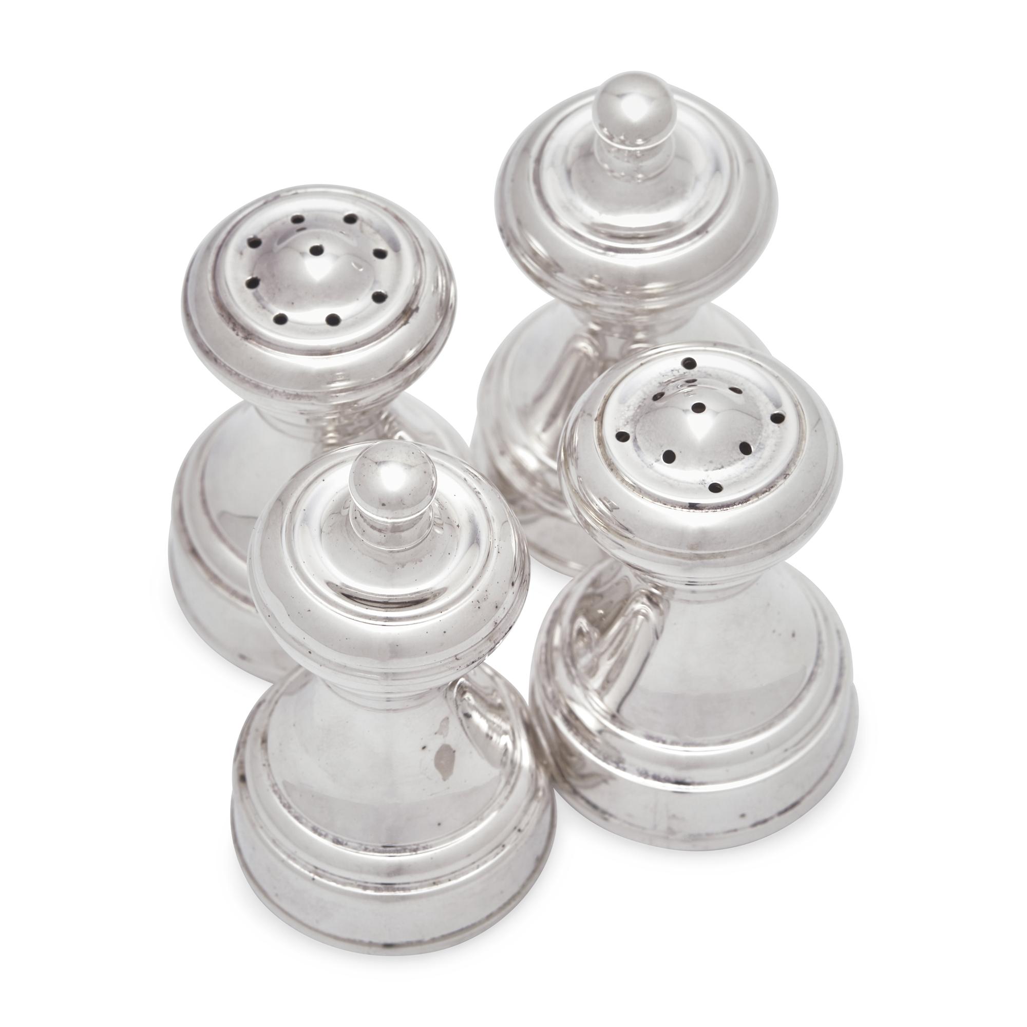 Two Tiffany and Co. Silver Salt and Pepper Sets