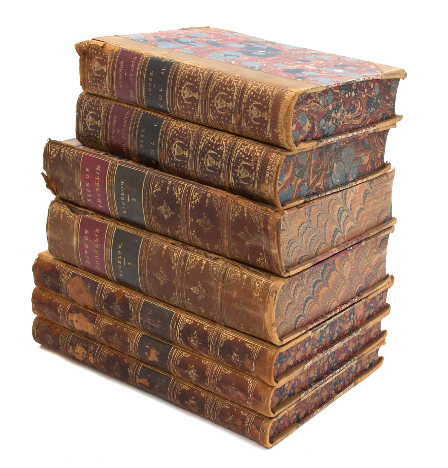 A Group of 25 Leather Bound Books