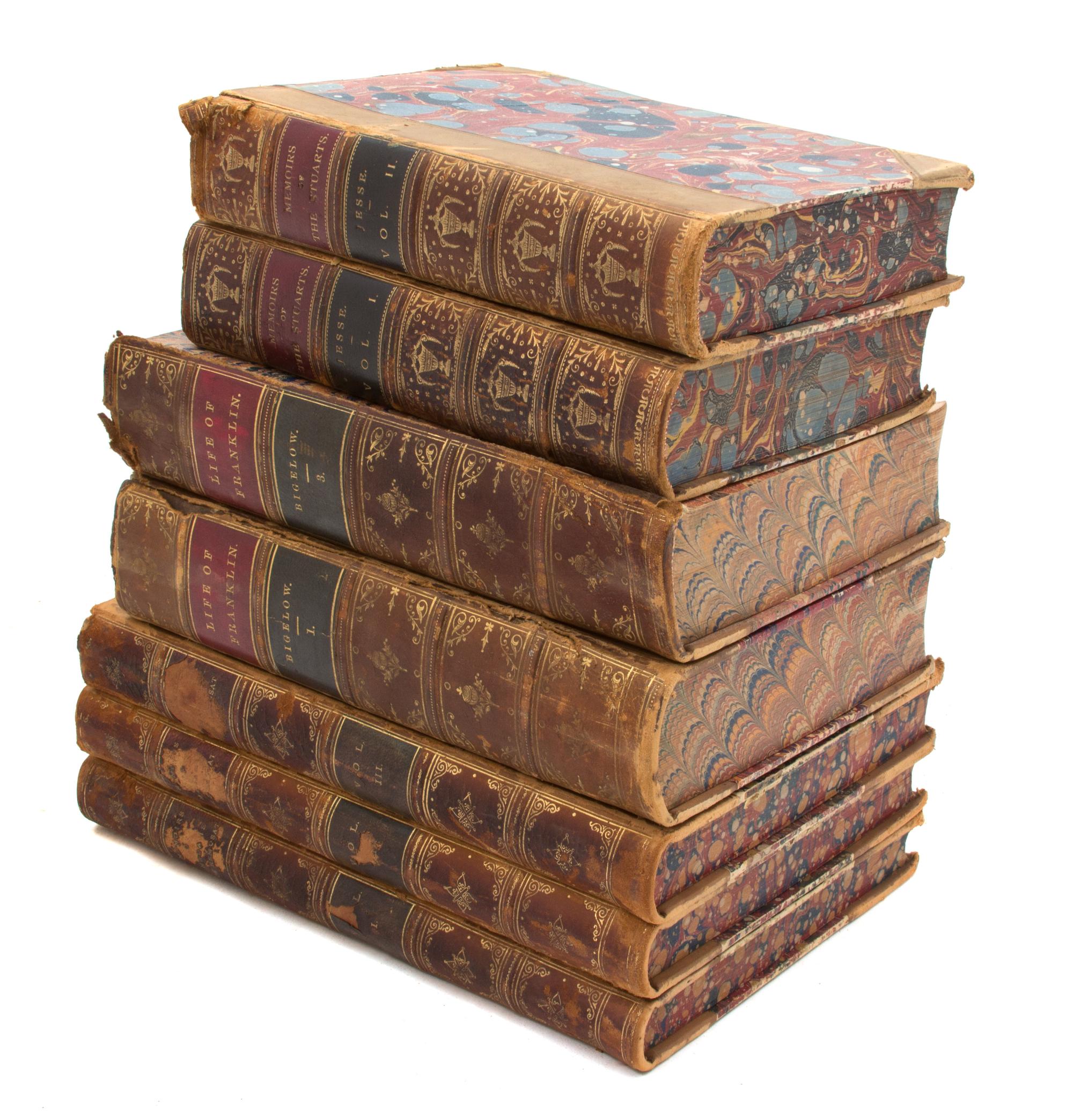 A Group of 25 Leather Bound Books
