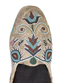 Apsáalooke and Prairie Beaded Hide Moccasins