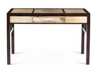 An Art Deco Lacquered Goatskin Veneered Desk