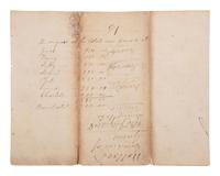 [ENSLAVEMENT & ABOLITION]. A group of 4 estate documents listing individual enslaved persons, most by name. [Lincoln County, KY], 1809-1830.