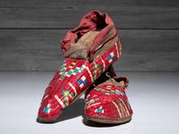 Sioux Quilled Hide Moccasins