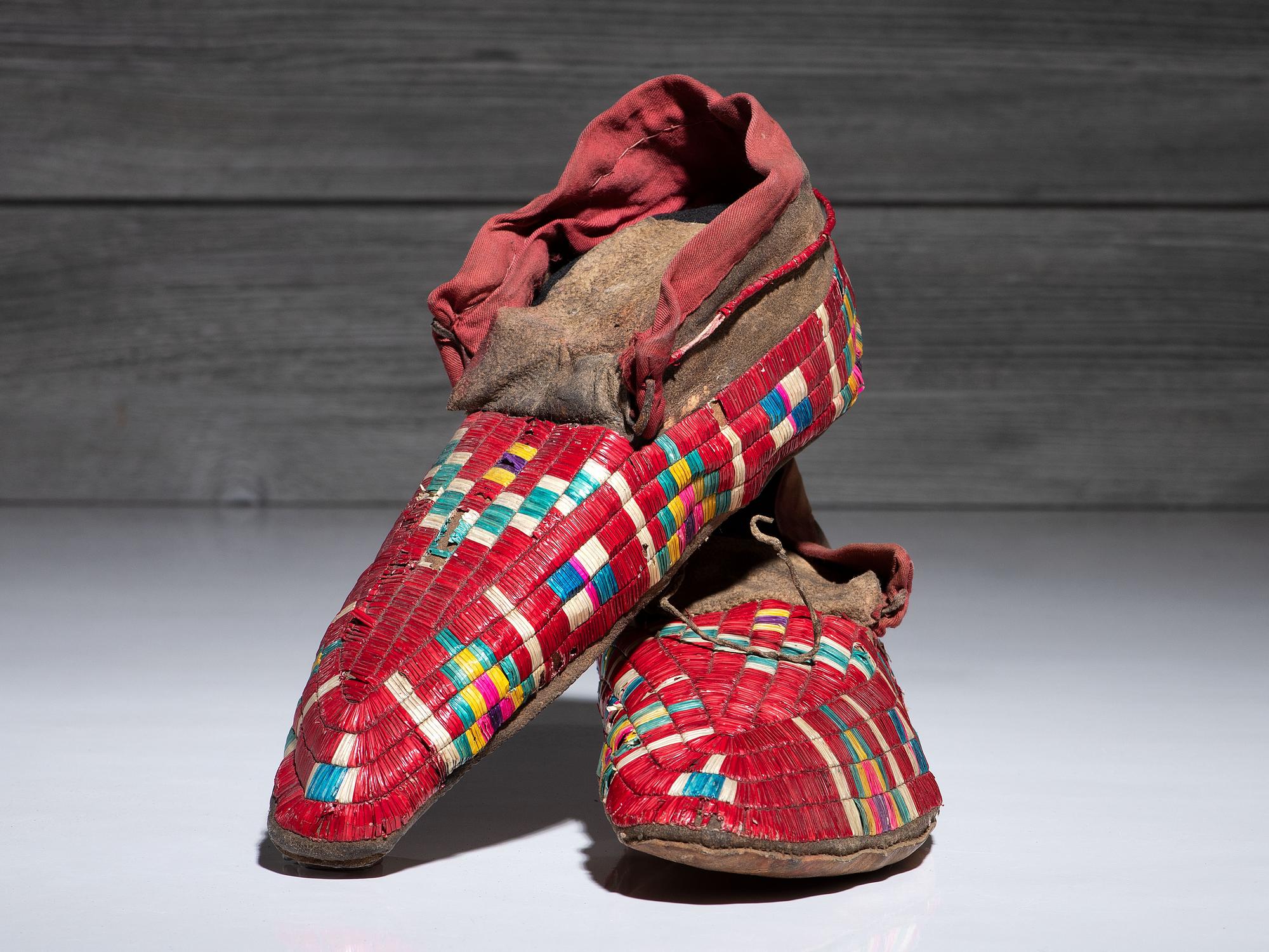 Sioux Quilled Hide Moccasins