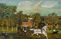 American School 19th Century, A Farm Landscape , Probably Washington County, Pennsylvania