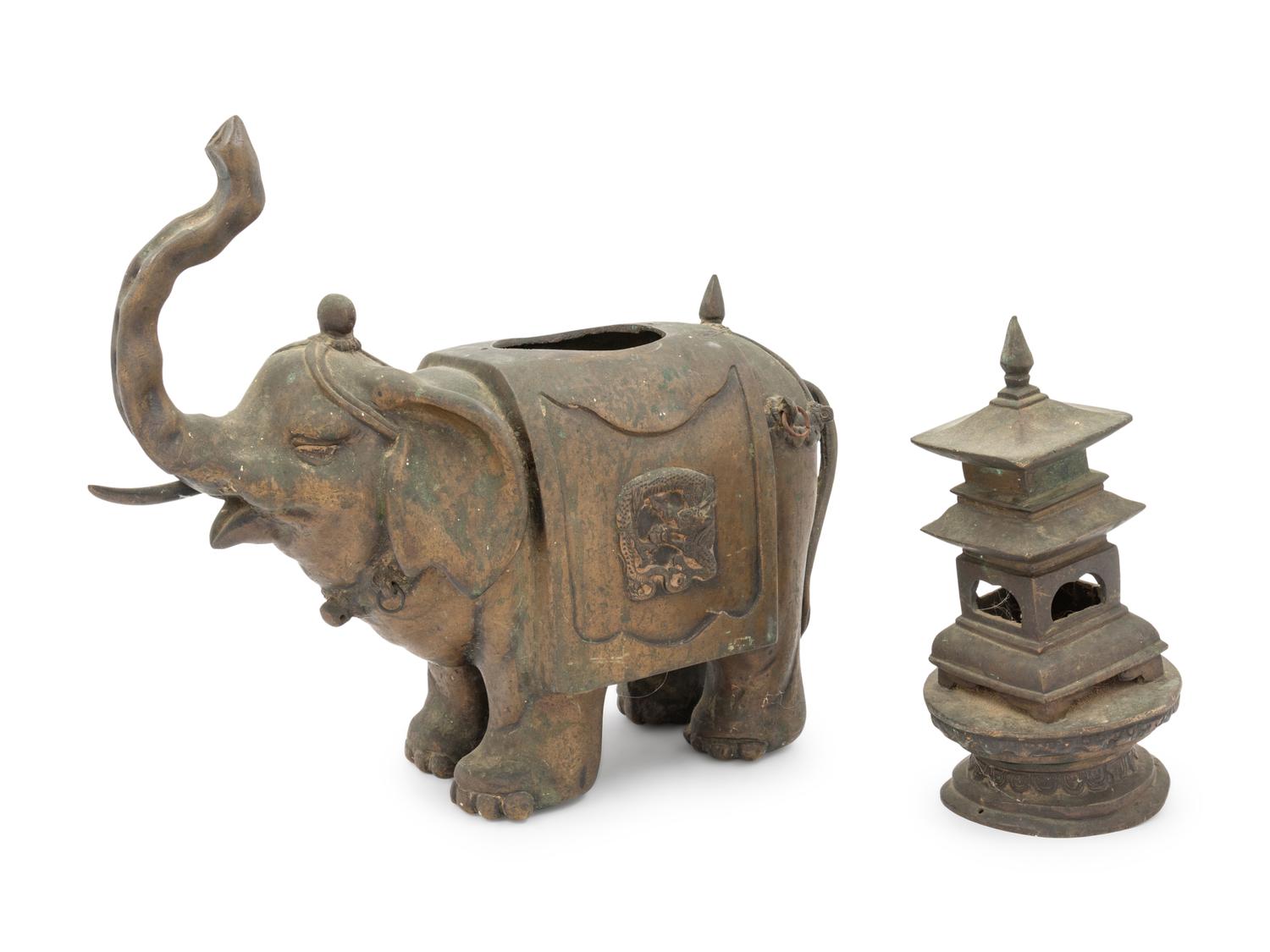 Two Japanese Bronze Articles
