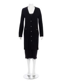 Two Chanel Knit Pieces: One Long Cardigan, One Dress, 2000s