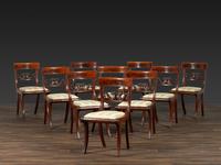 A Set of Ten Classical Mahogany Dining Chairs