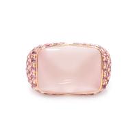 ROSE QUARTZ AND PINK SAPPHIRE RING
