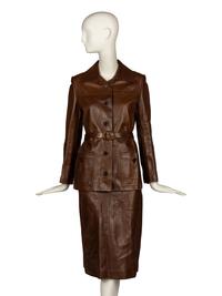 Gucci, Leather Jacket & Skirt