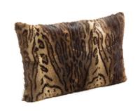 A Simulated Ocelot Fur Pillow 21 1/2 x 14 inches. — 20TH CENTURY