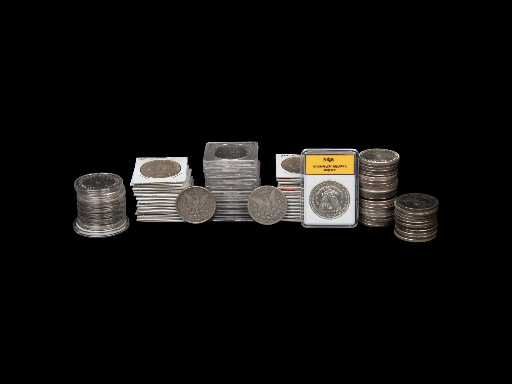 A Collection of Ninety-Five Morgan $1 Coins