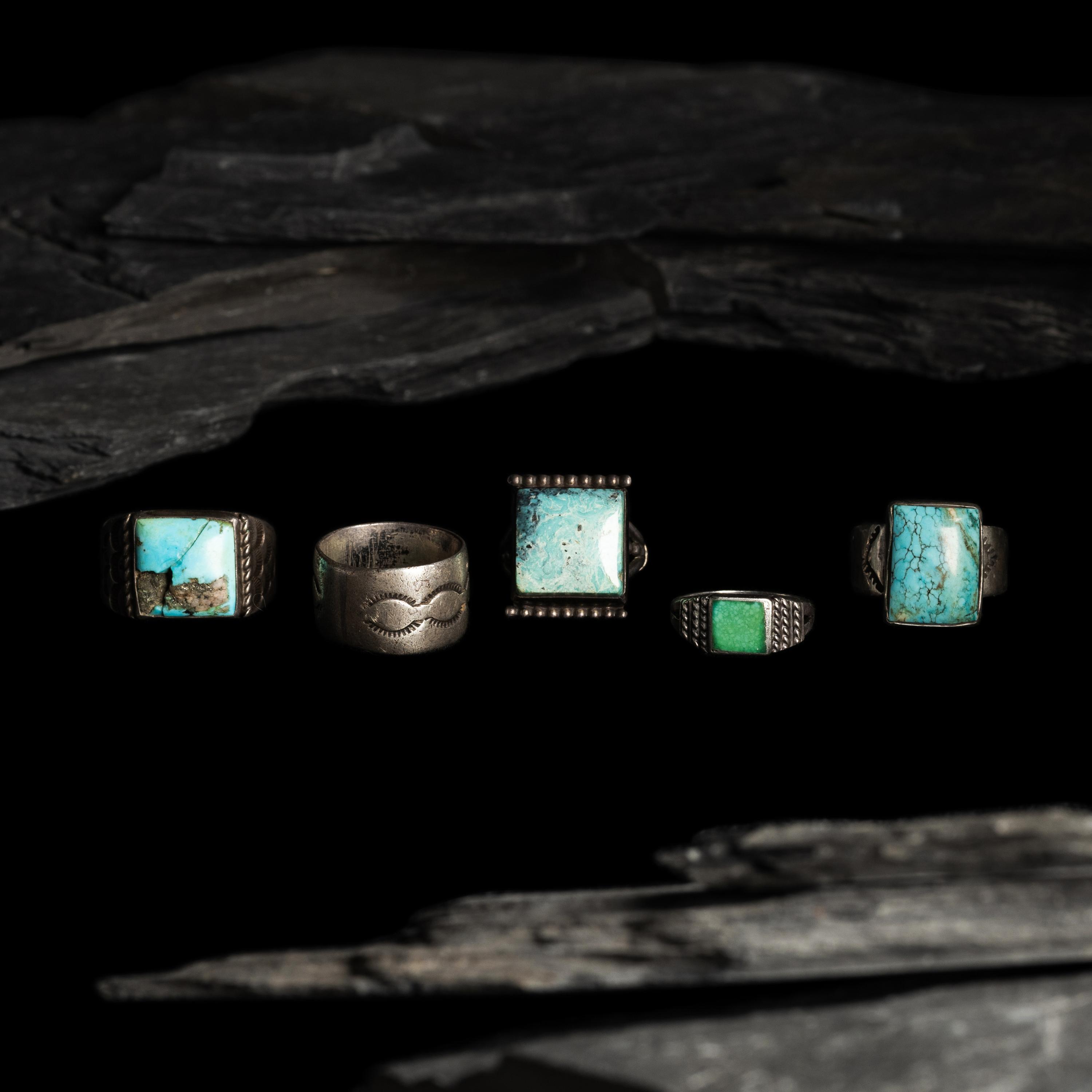 Navajo Silver and Turquoise Rings