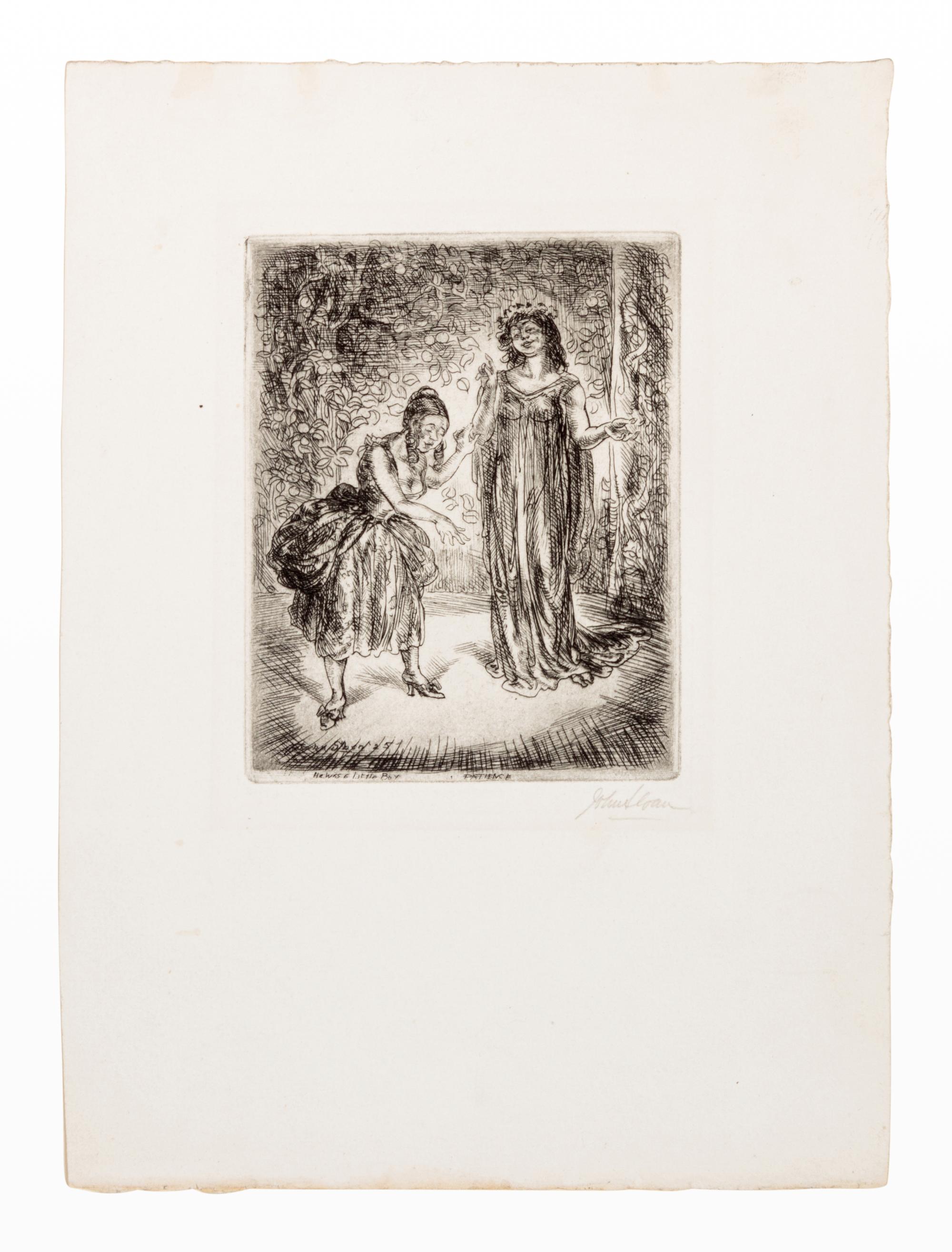 A group of four prints ( Patience; Dolly; Serenade; Woman with Etching Tray )