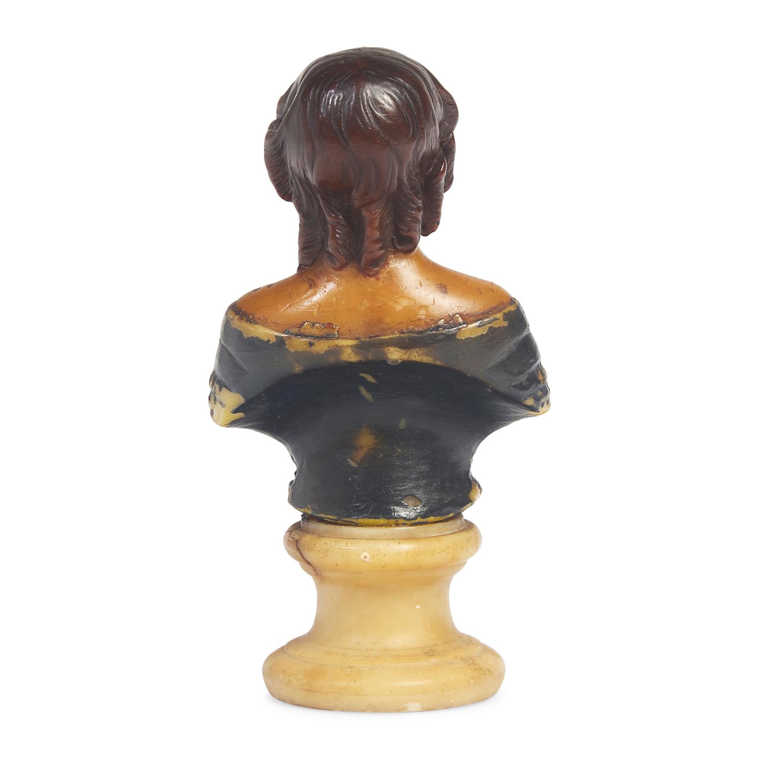 A Colored Wax Bust of a Young Girl