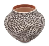 Polychrome Fine Line Pottery Jar