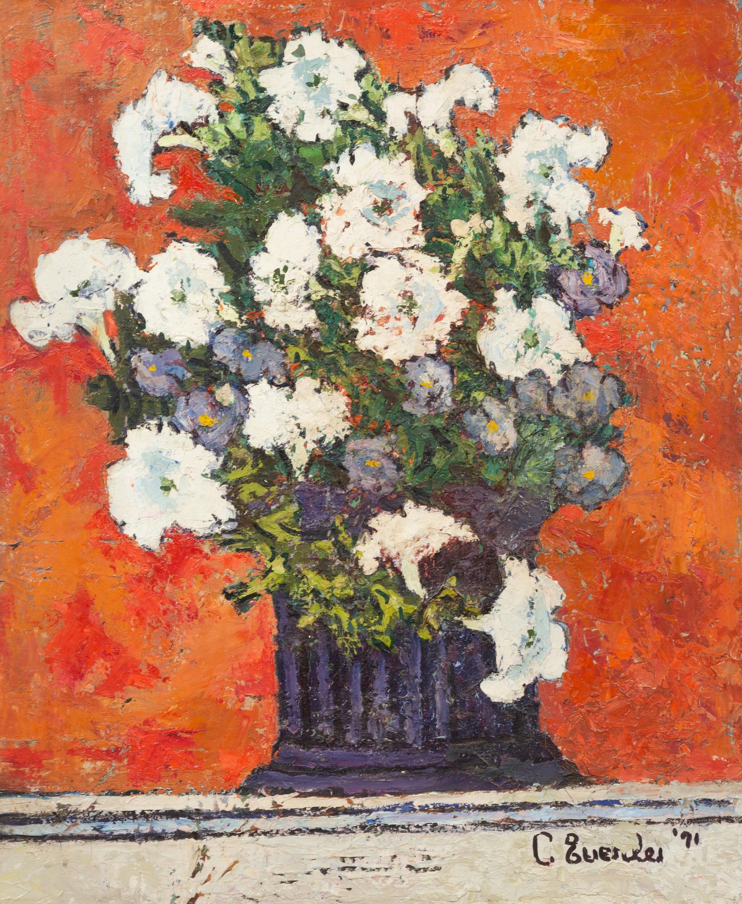 Urn with Petunias and Pansies , 1971, and Datura en Pichet , 1967 (two works)