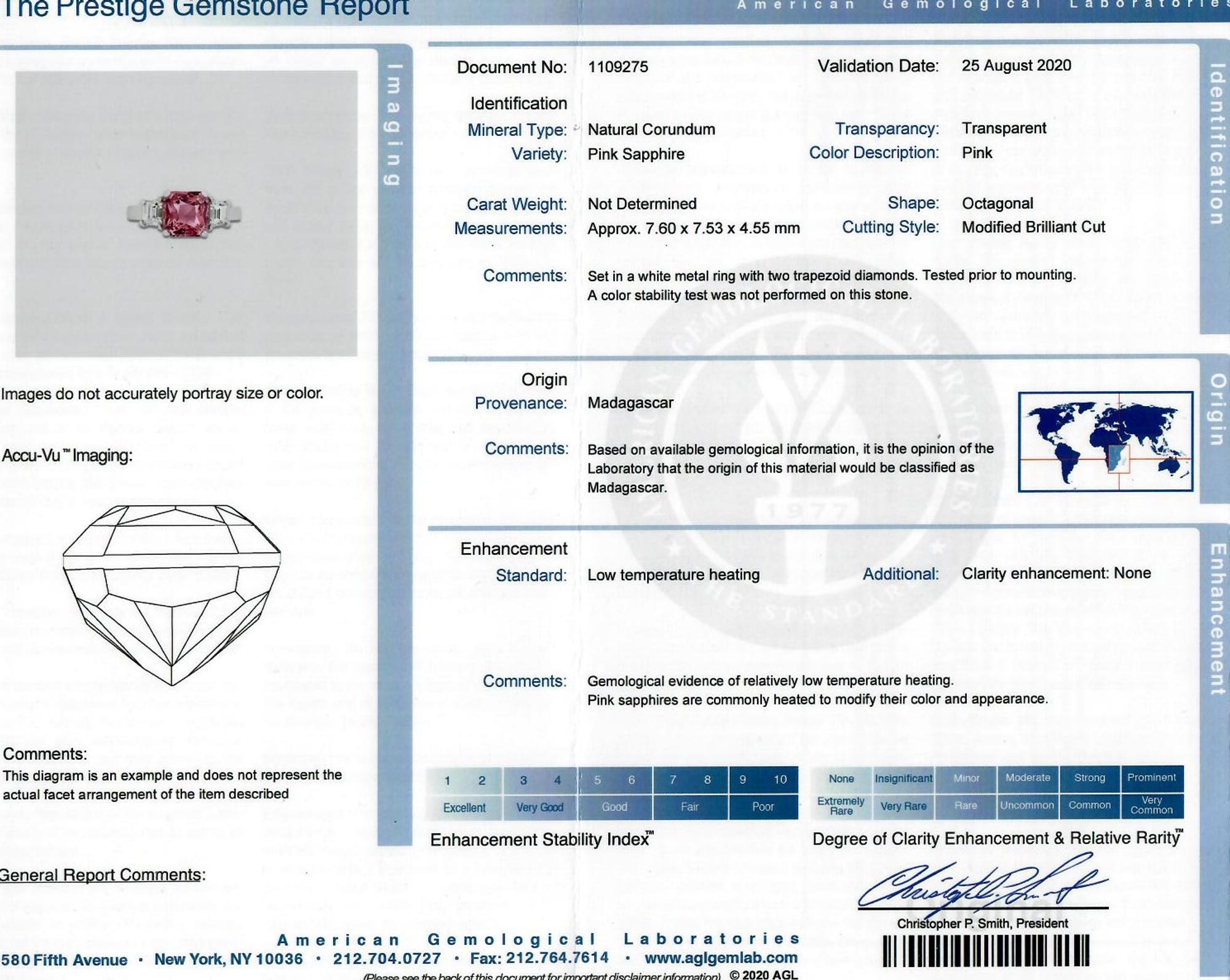 PINK SAPPHIRE AND DIAMOND RING