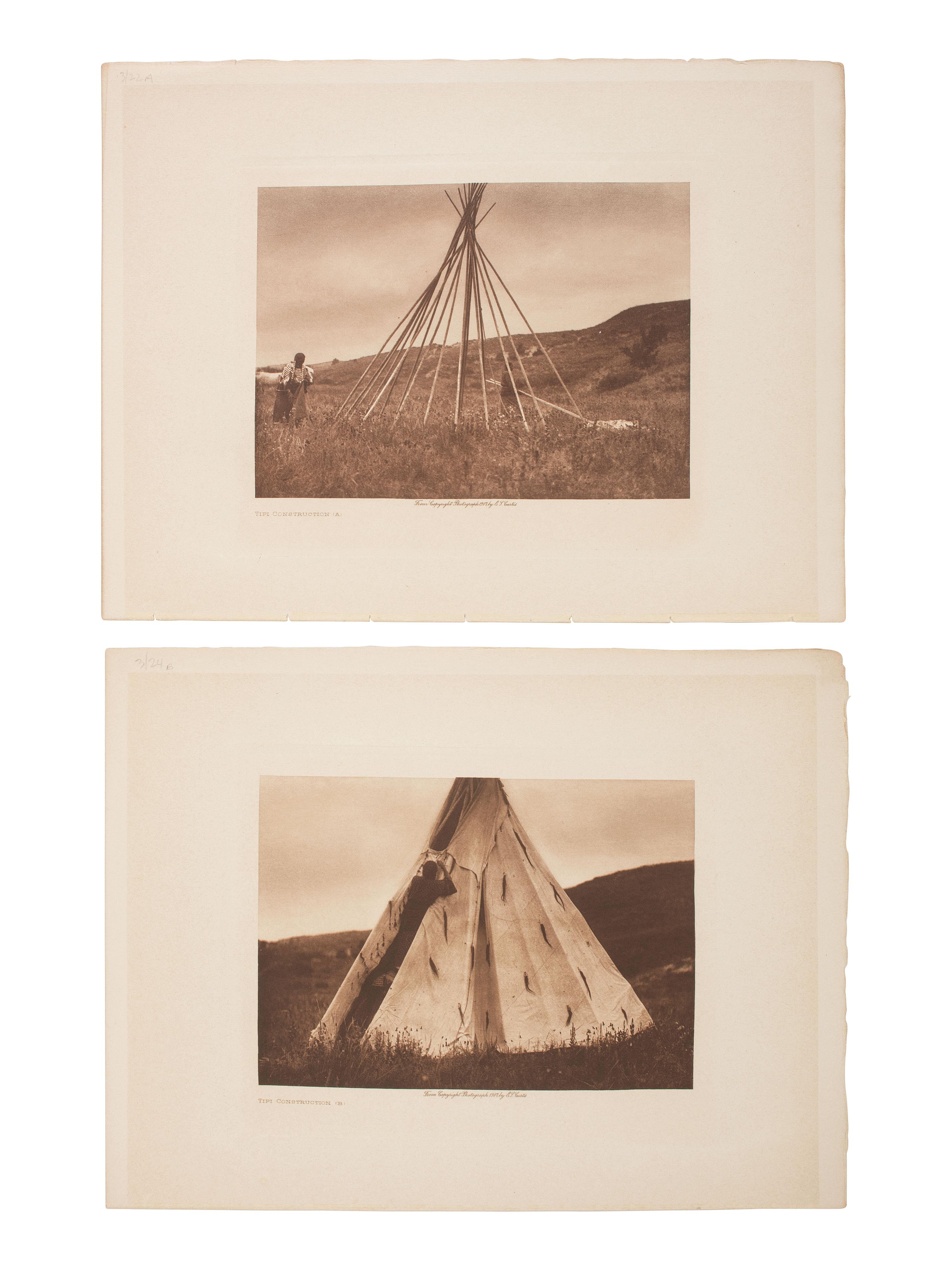 CURTIS, Edward (1868-1952), photographer. A group of 5 photogravures of Sioux subjects.