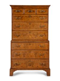 A George II Walnut Chest on Chest