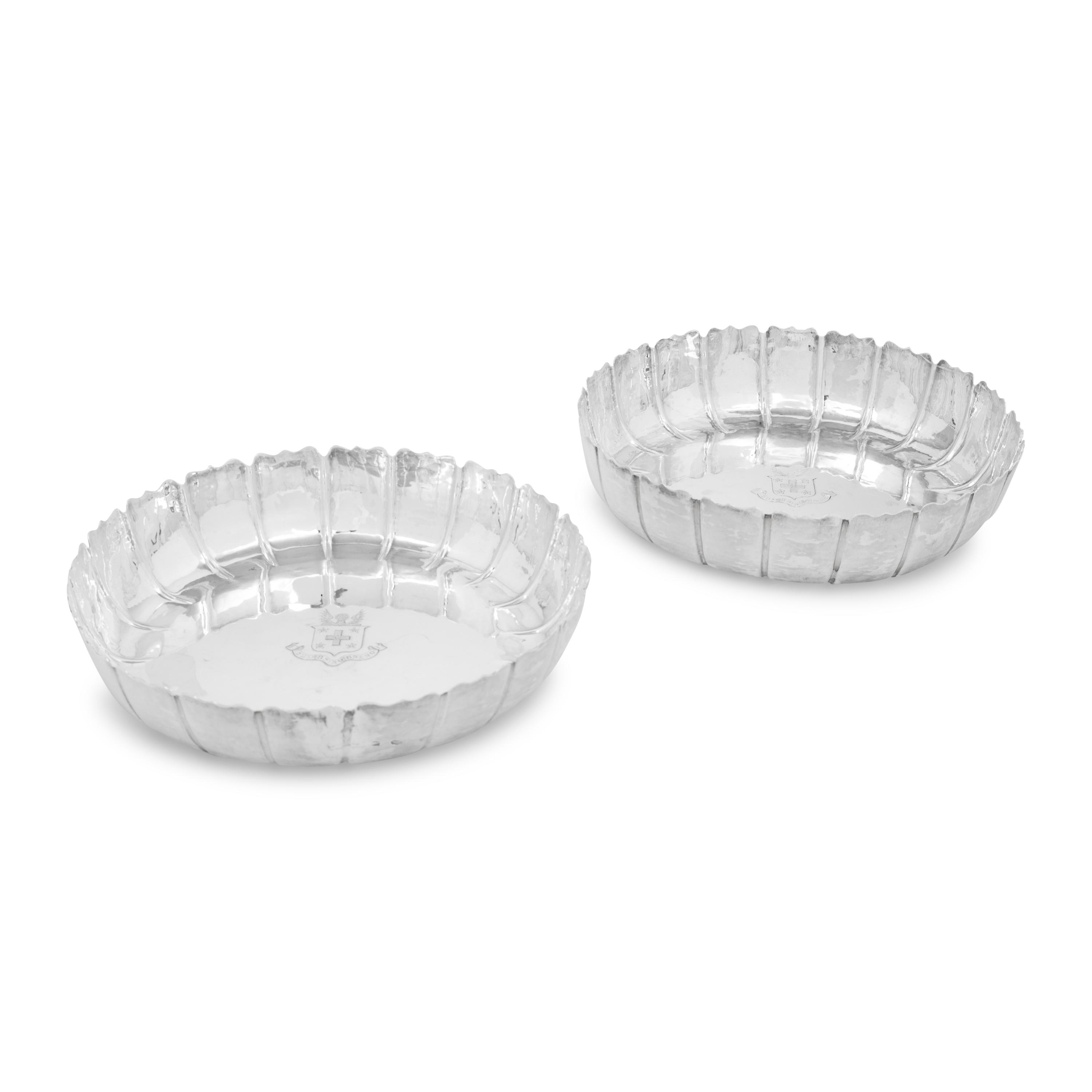 A Pair of Irish George II Silver Strawberry Dishes